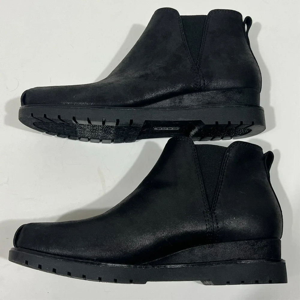 Skechers BOBS Chill Wedge Cruising‎ Altitude Boot Black Women's Size 7